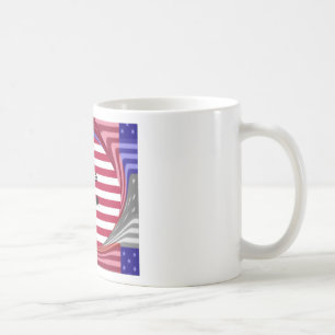 Stars & Stripes & Liebe: Ein Patriotic USA Design Kaffeetasse