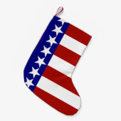 Stars & Stripes of Red White and Blue Kleiner Weihnachtsstrumpf (Vorderansicht (hängend))