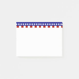 Stars & Stripes of Red White and Blue Post-it Klebezettel