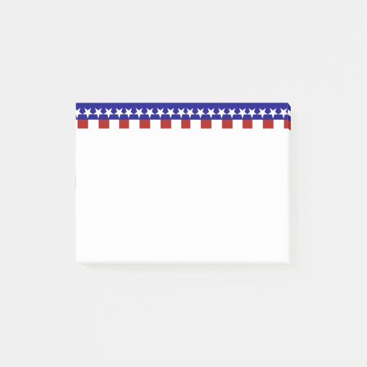 Stars & Stripes of Red White and Blue Post-it Klebezettel (Vorderseite)