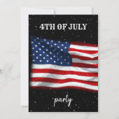 Stars Stripes Patriotic American Flag 4. Juli Einladung (Rückseite)