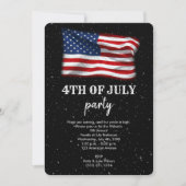 Stars Stripes Patriotic American Flag 4. Juli Einladung (Vorderseite)