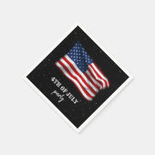 Stars Stripes Patriotic American Flag 4. Juli Serviette (Ecke)