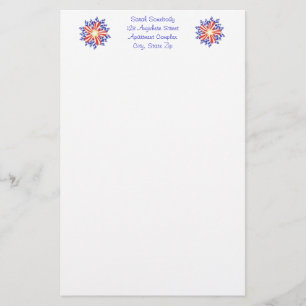 Stars Stripes Patriotische Blume Geschirr Briefpapier