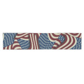 Stars & Stripes Red & Blue USA American Fahnen Kurzer Tischläufer (Horizontal)