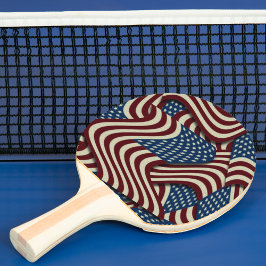 Stars & Stripes Red & Blue USA American Fahnen Tischtennis Schläger