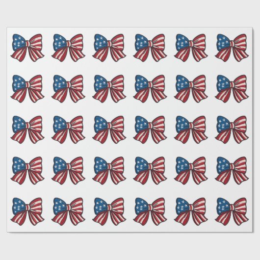 🎁 Stars, Stripes & Surprises! 🇺🇸✨ Geschenkpapier (Flach)