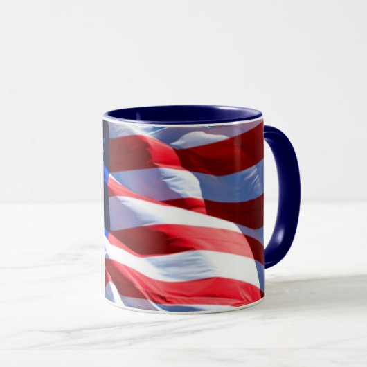 “Stars & Stripes” Tasse (VorderseiteRechts)