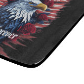 Stars & Stripes USA Flag Bald Eagle & Rose Schneidebrett (Ecke)