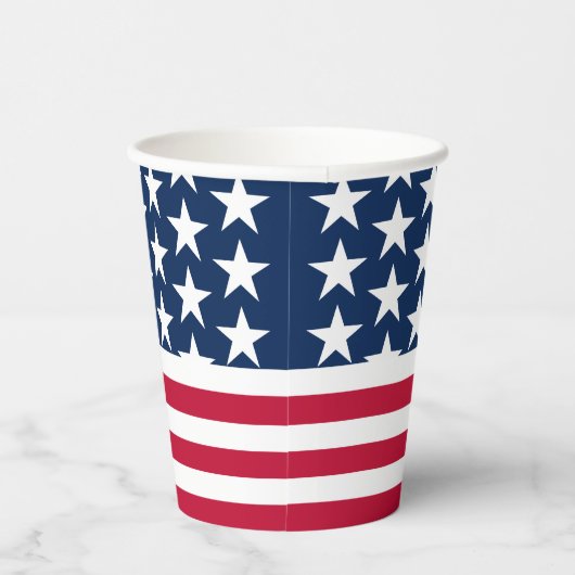 Stars Stripes USA Flaggen Papier Cup Pappbecher (Rechts)