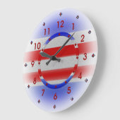 Stars & Stripes USA Patriotic Große Wanduhr (Winkel)
