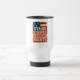 Stars, Stripes & Women’s Rights Distressed Flag Reisebecher