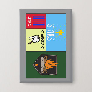 Stars Stripes's mehr amerikanisches Camping Button