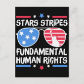 Stars Strips Grundrecht Postkarte (Vorderseite)