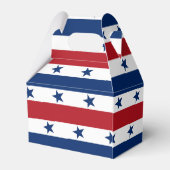 Stars Strips Wortart Juli Vierte Gastgeschenk Box Geschenkschachtel (Rückseite)