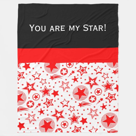 Stars Tattoos rot + Ihre Ideen Fleecedecke (Vorderseite)
