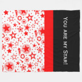 Stars Tattoos rot + Ihre Ideen Fleecedecke (Vorderseite (Horizontal))