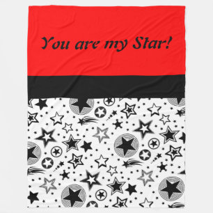 Stars Tattoos schwarz + Ihre Ideen Fleecedecke