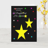 Stars-Tochter und -Ehemann Personalisiert Karte (Gelbe Blume)