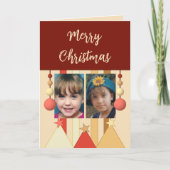 Stars und Baubles fröhliche Weihnachten Fotos bord (Vorderseite)