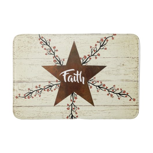 Stars und Beeren, Glaube Badematte (Vorderseite)