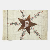 Stars und Beeren, Glaube Geschirrtuch (Horizontal)