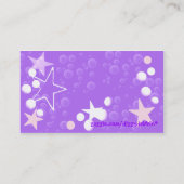 Stars und Blasen-Kinderrufkarte Telefonnummerkarte (Rückseite)