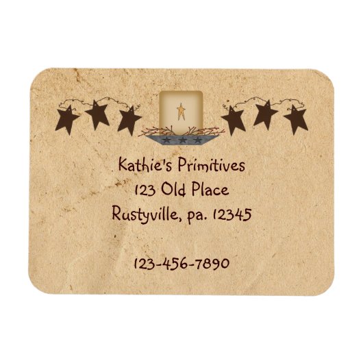 Stars und Candle Premium Magnet (Horizontal)