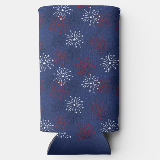 Stars und Feuerwerke: Unabhängigkeitstag Selters Dosenkühler (Rückseite)