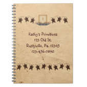 Stars und Kerzen-Notebook Notizblock (Vorderseite)