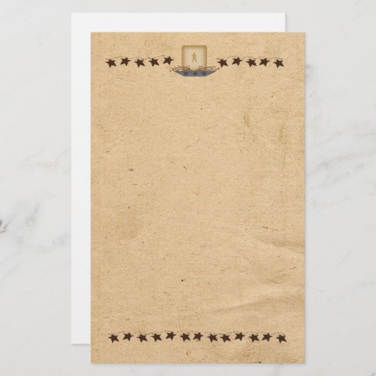 Stars und Kerzengeschirr Briefpapier (Vorne/Hinten)