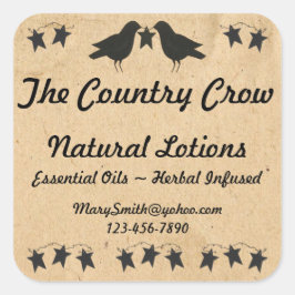 Stars und Krähen nach Maß Quadratischer Aufkleber