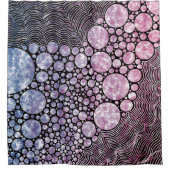 Stars und Kreise abstrakte Leinwand Duschvorhang (Vorderseite)