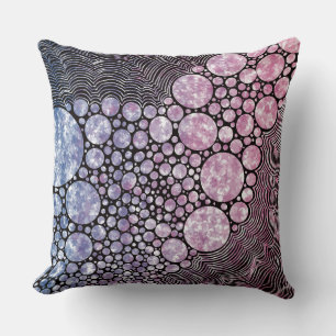 Stars und Kreise abstraktes Design Kissen