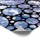 Stars und Kreise abstraktes Design Poster (Ecke)