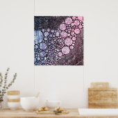 Stars und Kreise abstraktes Design Poster (Küche)