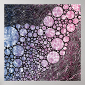 Stars und Kreise abstraktes Design Poster (Vorne)