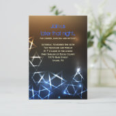 STARS UND LIGHTS Bar Bat Mitzvah Party Card Einladung (Stehend Vorderseite)