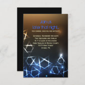 STARS UND LIGHTS Bar Bat Mitzvah Party Card Einladung (Vorne/Hinten)