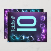 STARS und LIGHTS Tischnummer Sitzkarte (Vorne/Hinten)