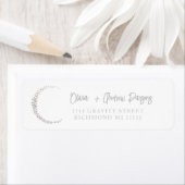 Stars und Moon Hand Letted Script Address Label (Insitu)