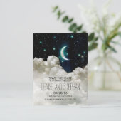 Stars und Moon Save the Date Postkarten (Stehend Vorderseite)
