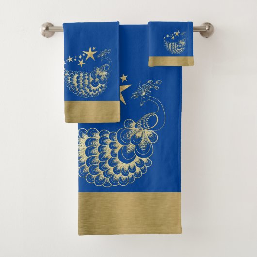 Stars und Peacock Towel Set (Insitu)