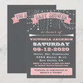 Stars und Perlen Kinderdusche Einladungen (Vorne/Hinten)