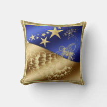 Stars und Pfauenwirbelkissen