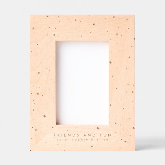 Stars und Punkte Spaß einfach personalisiert Geätzte Rahmen (Vorderseite)