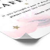 Stars und rosa Wolken Kinderdusche Windelwindeln Poster (Ecke)