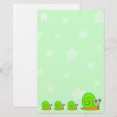 Stars und Schneckengeschirr Briefpapier (Vorne/Hinten)