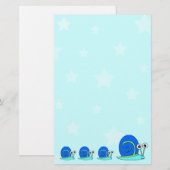 Stars und Schneckengeschirr Briefpapier (Vorne/Hinten)