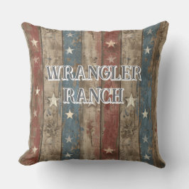 Stars und Streifen Bearbeiten von Text-GRILLEN Kissen